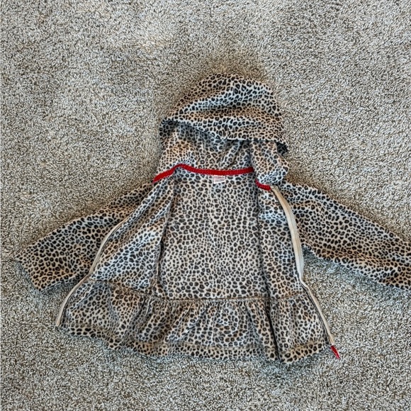 Carter's Leopard Print Zip-Up Hoodie Leopard Print Hooded jacket size 24 months - Picture 6 of 7